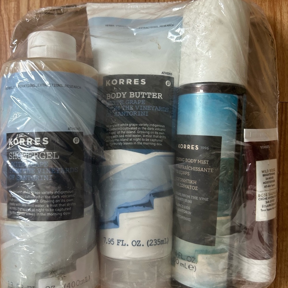 Korres White Grape set* shower gel, body butter and spray***full size***